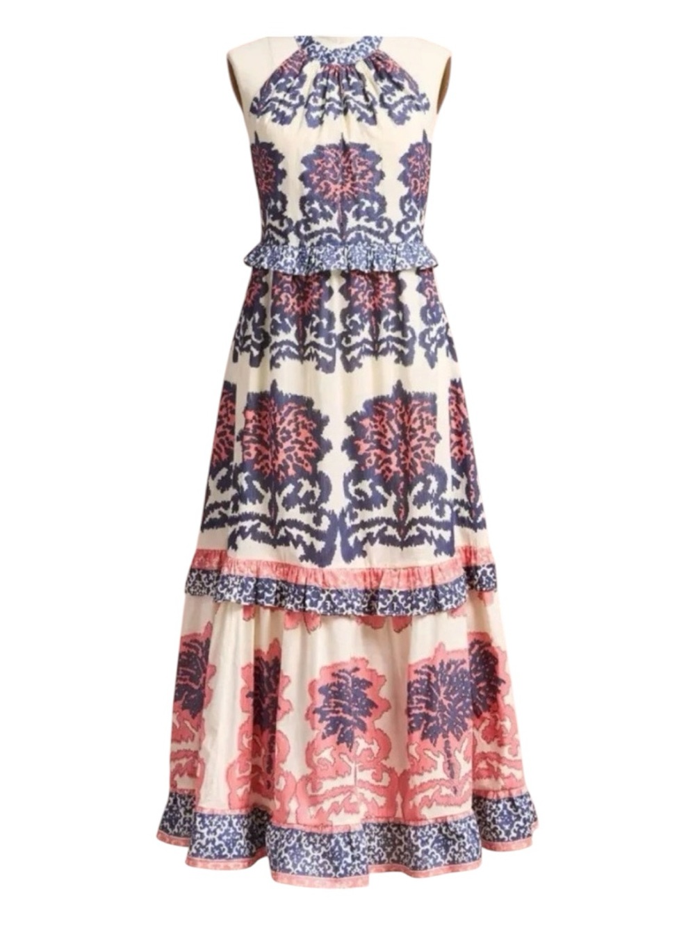 ASH & EDEN Block Print Naoki Halter Dress
